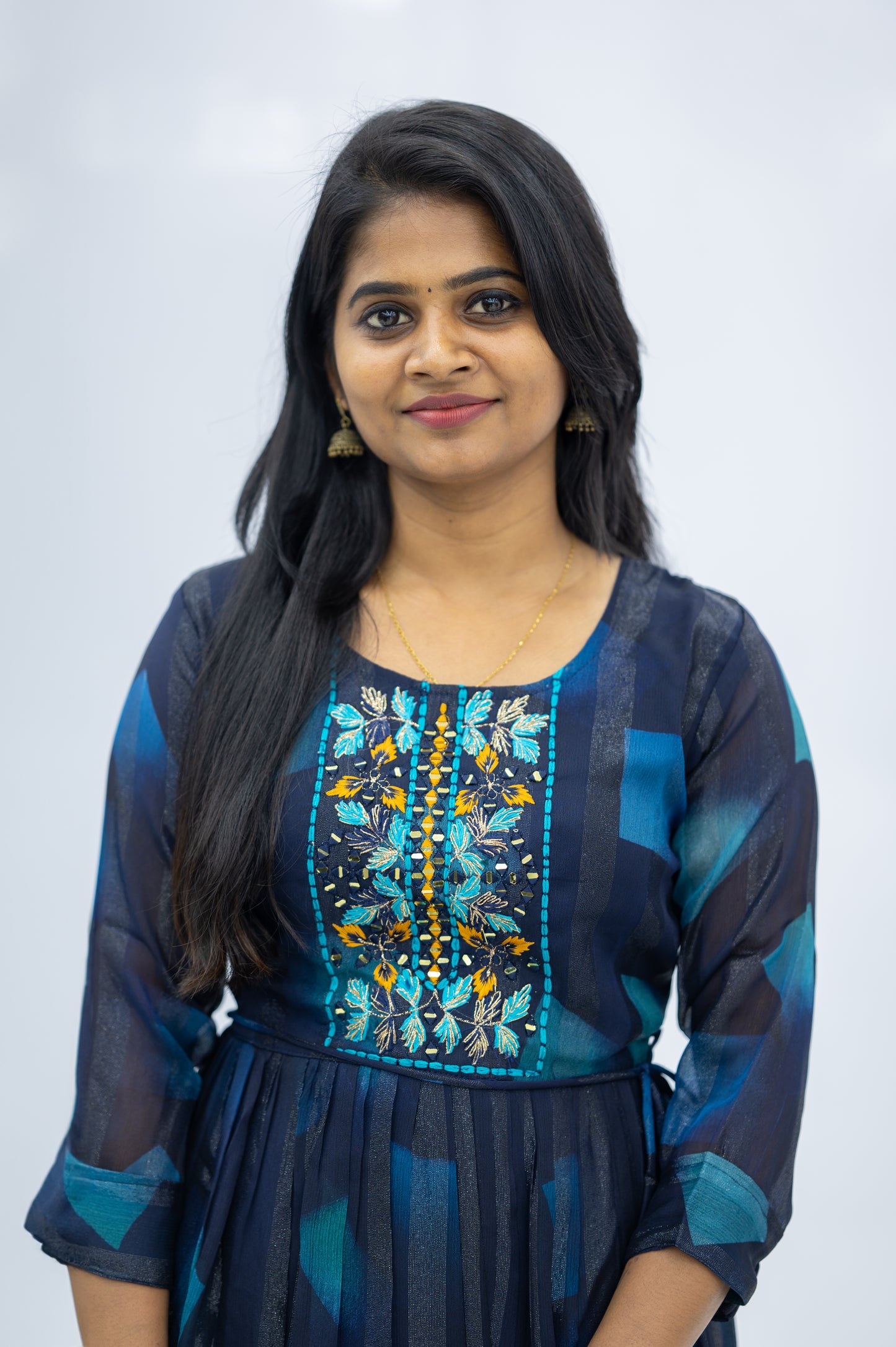 GEORGETTE ANARKALI KURTHI{D.NO AN0075}