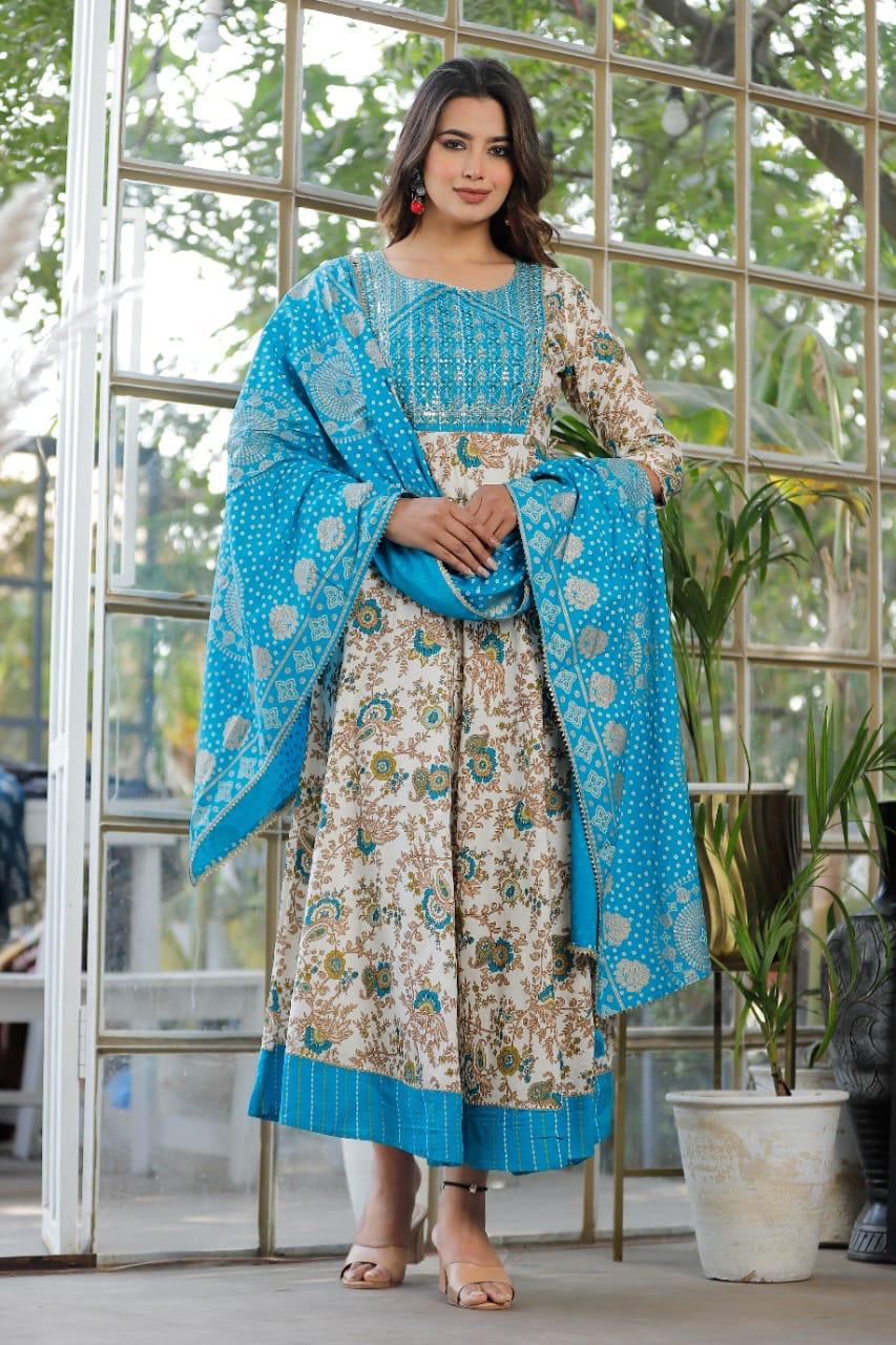 KURTHI SHAWL SET{D.NO AN0087}