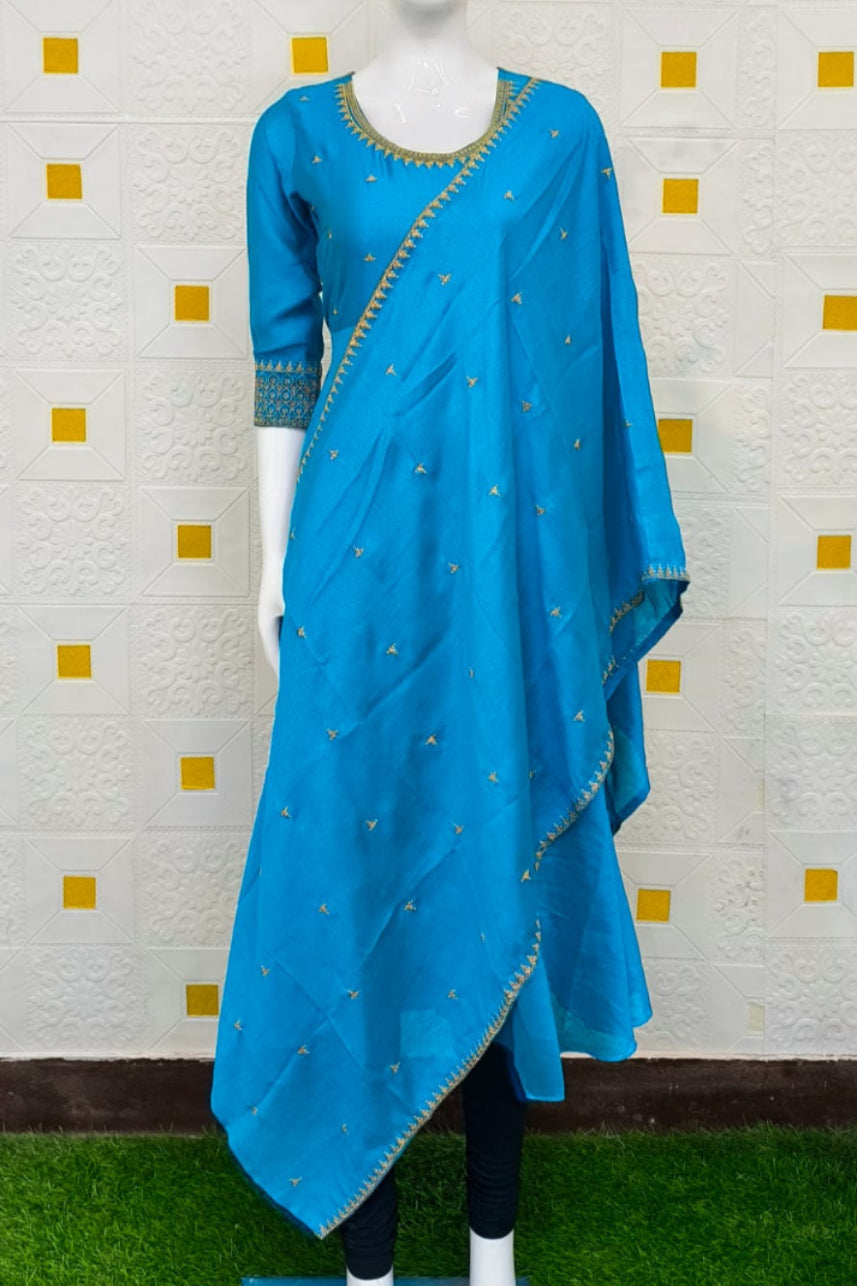 KURTHI SHAWL SET{D.NO AN0086}